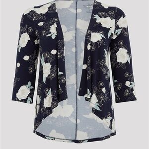 Torrid Super Soft Navy Floral Hi Lo Cardigan - Brand New With Tags Size 1